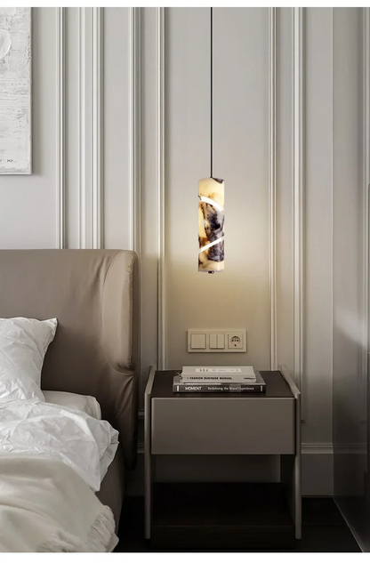Siena Modern Marble Pendant Light - Lifestyle & Artisan Detail Angle 3 | IndochinaLight