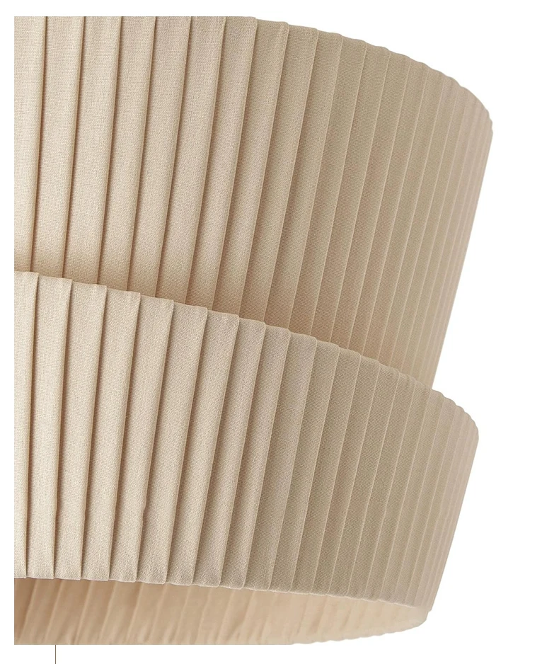Westwing Nyla Nordic Cream Fabric Pendant Light - Lifestyle & Artisan Detail Angle 8 | IndochinaLight