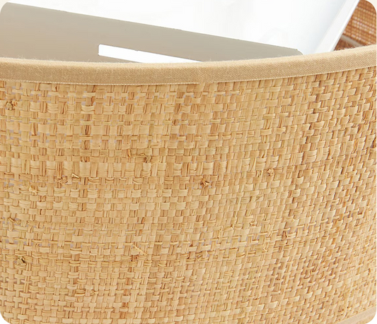 El Corte Drum Round Light Wicker Shade