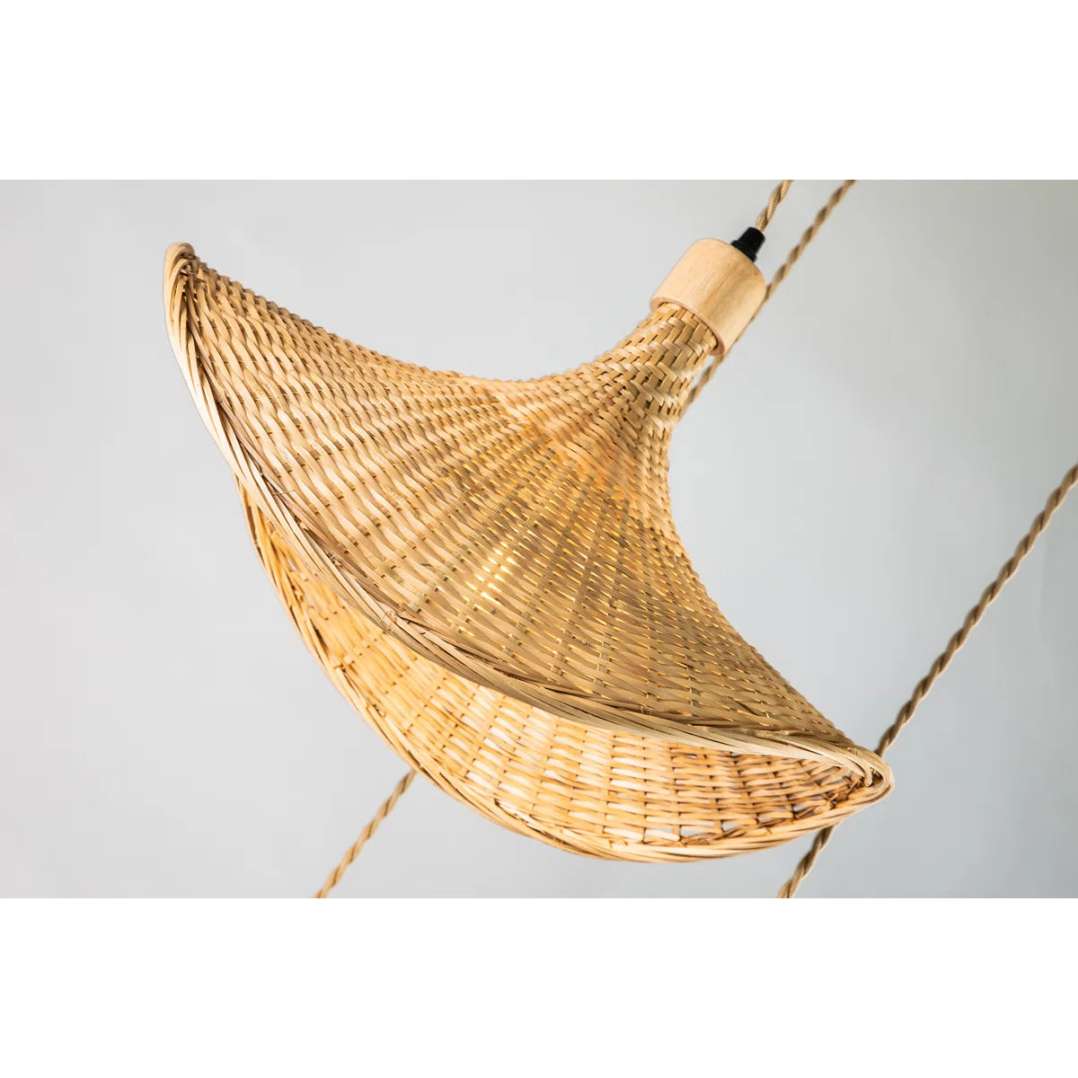 Ellie Hat 3 Light Rattan Pendant Wicker Shade