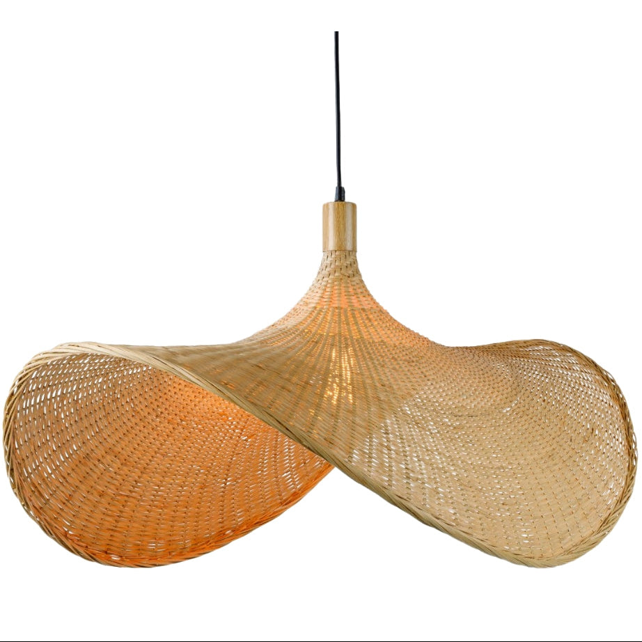 Ellie Hat Wicker Bamboo Pendant Light