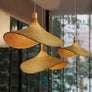 Ellie Straw Hat 3 Light Rattan Pendant