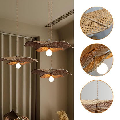 extra large rattan lotus leaf hanging light