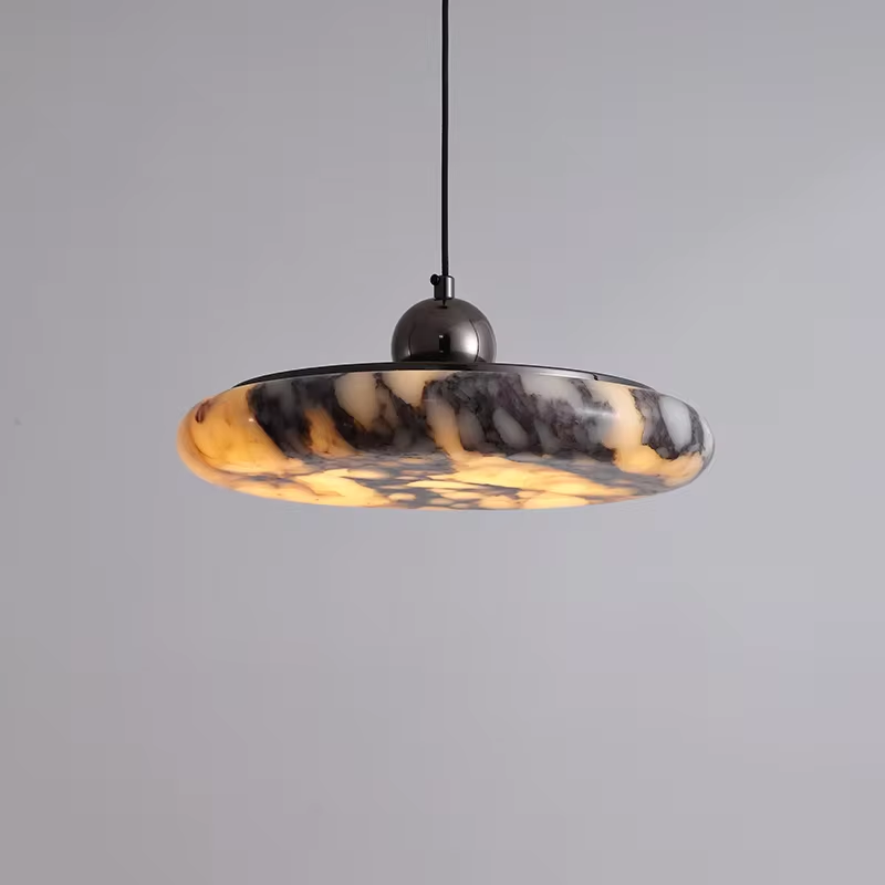 Farno Luxury Black Marble Pendant Light - Handcrafted Wabi Sabi Pendant Light | IndochinaLight