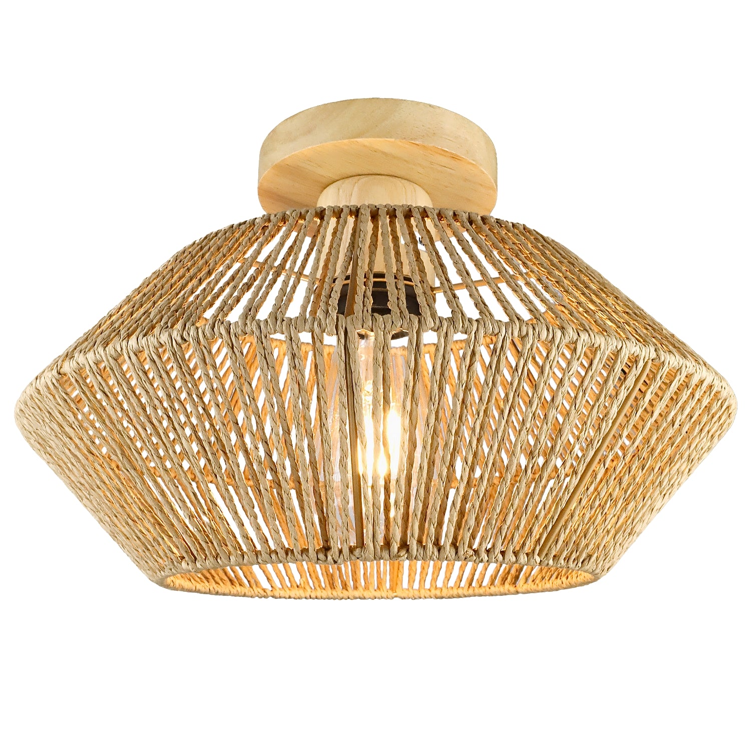 Femila Boho Rattan Ceiling Light – IndochinaLight