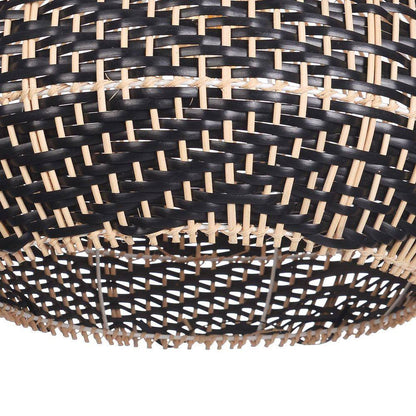 Florida Rattan Pendant Light Black Wicker Shade