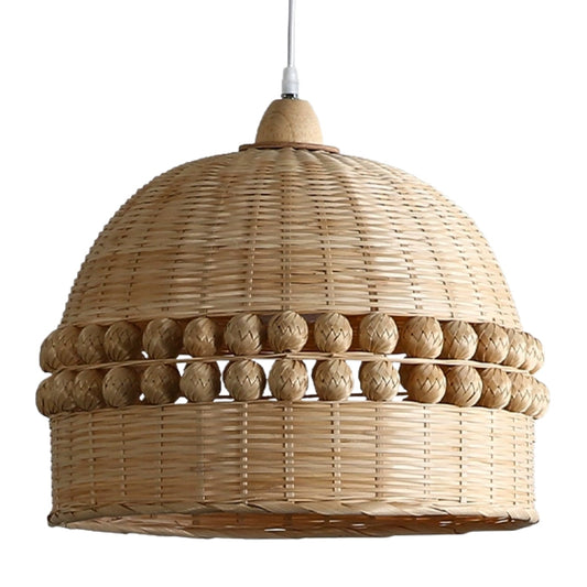 Gaudio Dome Wicker Bamboo Pendant Light - Little Balls Shade