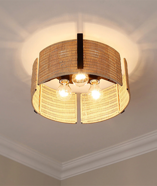 Grove Wicker Drum Ceiling Light