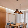 Hakka Conical Dark Brown Rattan Pendant Light - Small Basket Weave