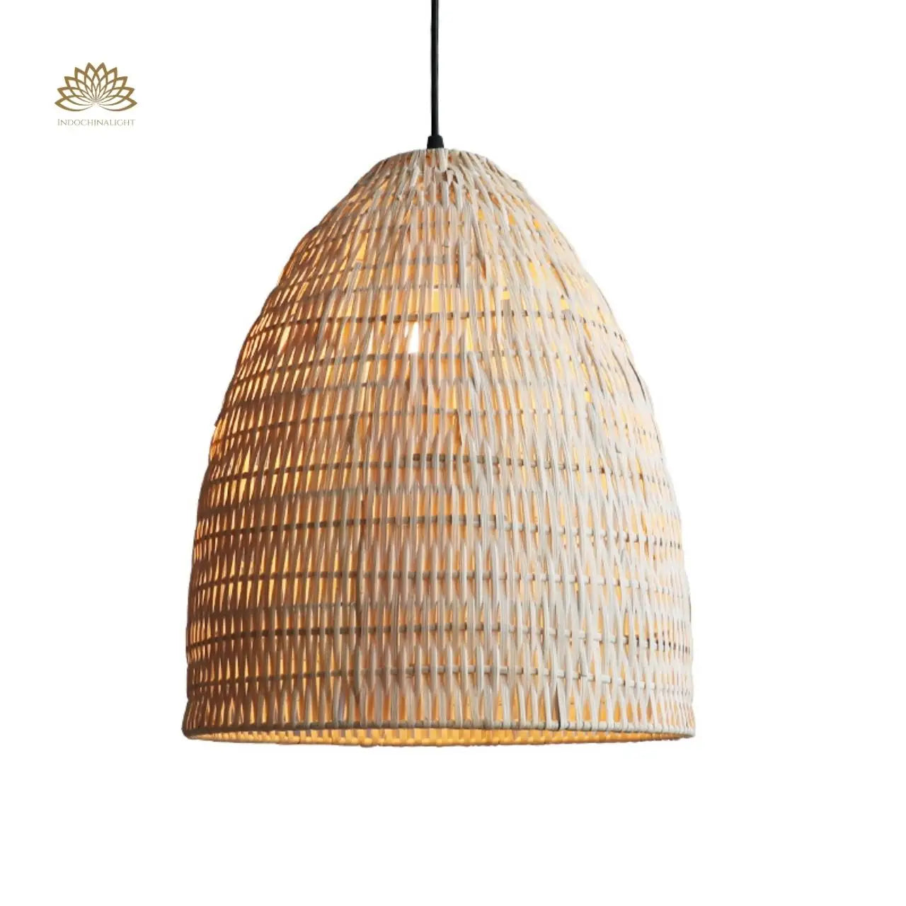 Handmade white bamboo pendant light