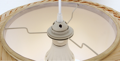 Hanging Socket of Joyce Bamboo Woven Pendant Basket Shade