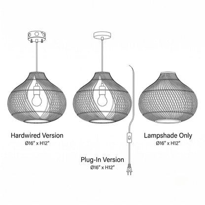 Hardwired vs Plug-In vs Lampshade Only Versions