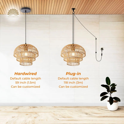 Hermasgi Rattan Ceiling Light's accessories type