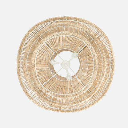 Alondra Rattan Wave Pendant Light – 5 Bulbs – Wavy Shade