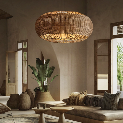 Isobella Wicker Pendant Light for Wabi Sabi Living Room