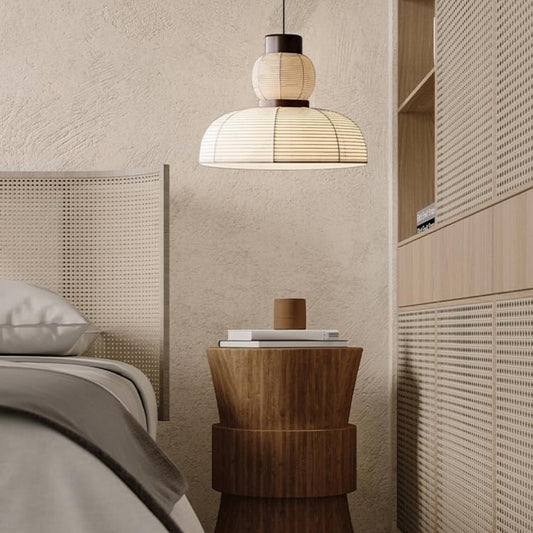japanese wabi sabi farbic pendant light for bed room