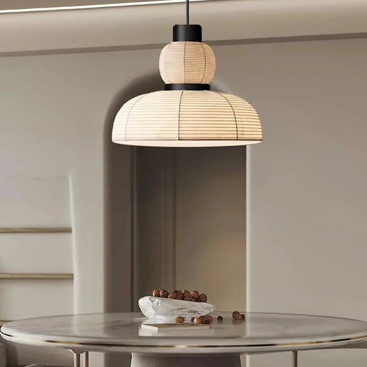 japanese wabi sabi farbic pendant light for dining table