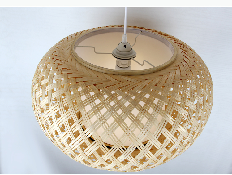 Joyce Bamboo Pendant Light Woven Shade