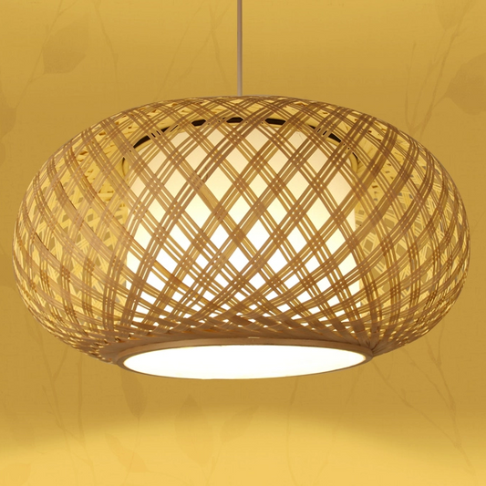 Joyce Woven Bamboo Pendant Light
