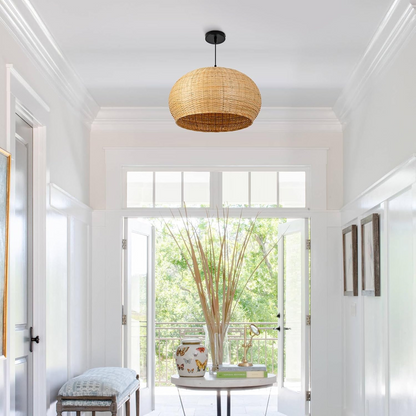 Juanita Bamboo Dome Ceiling Light for Entryway