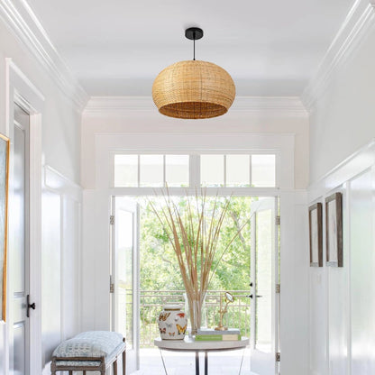 Juanita Bamboo Dome Ceiling Light for Entryway