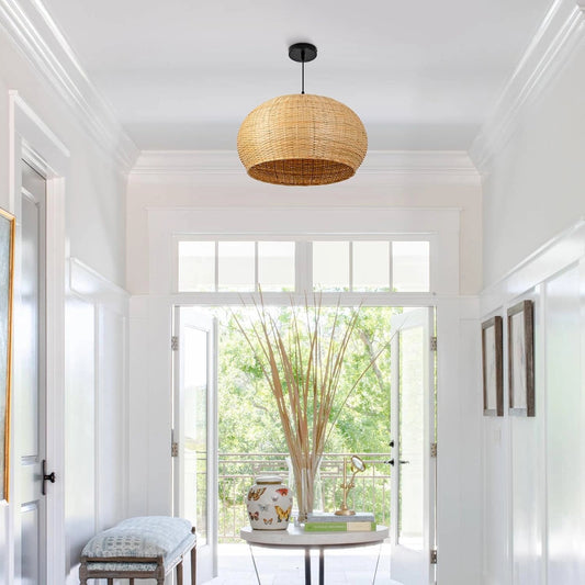 Juanita Bamboo Dome Ceiling Light for Entryway
