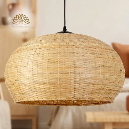 Juanita Dome Wicker Bamboo Ceiling Light