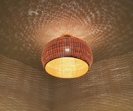 Juanita Wabi Sabi Bamboo Dome Ceiling Light Effect