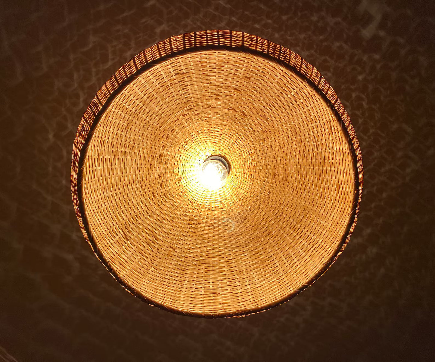 Juanita Wabi Sabi Bamboo Dome Ceiling Light from Bottom