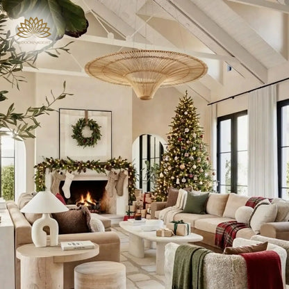 Junita Oversized Pendant Light for Wabi Sabi Christmas Living Room