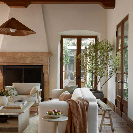 Kalani Rattan Scalloped Pendant Light for Rustic Living Room