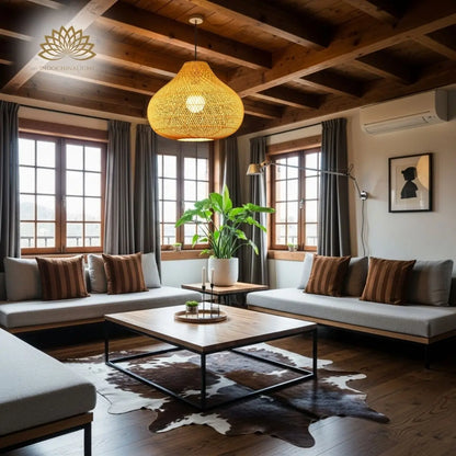 Karjearl Rattan Pendant Light for living room