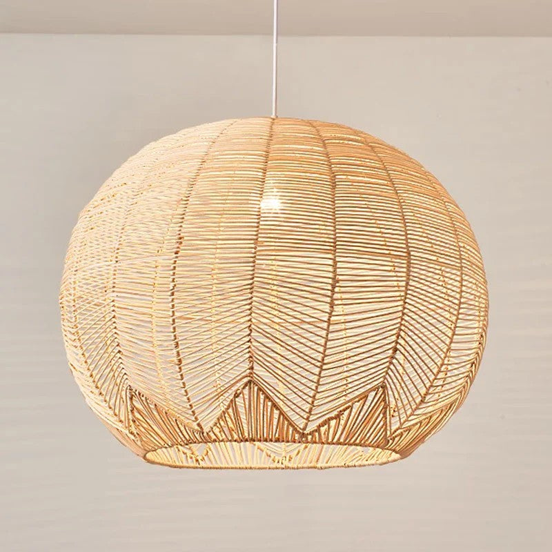 Klahn Modern Small Black Rattan Pendant Light Shade – IndochinaLight