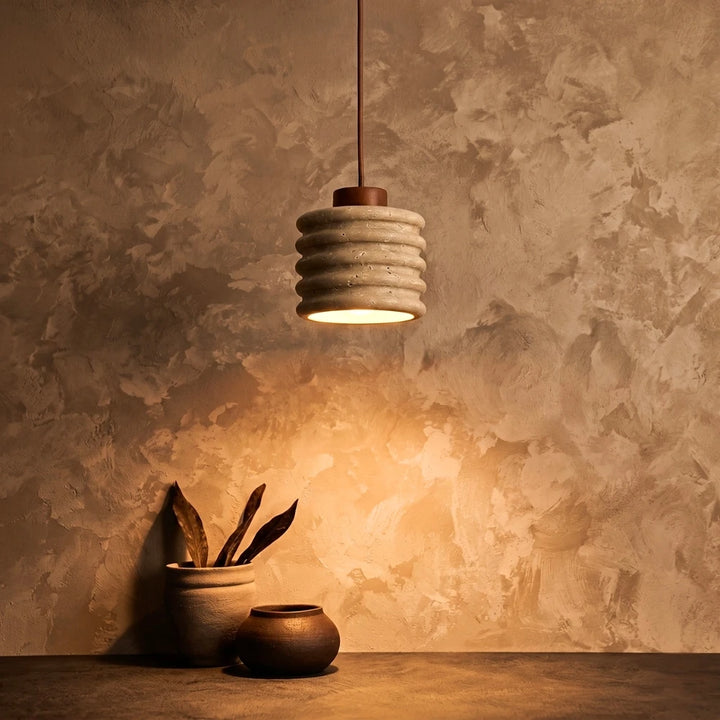 Komei Travertine Stone Pendant Light