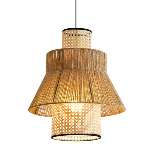 Laika Tiered Rattan Pendant Light – IndochinaLight