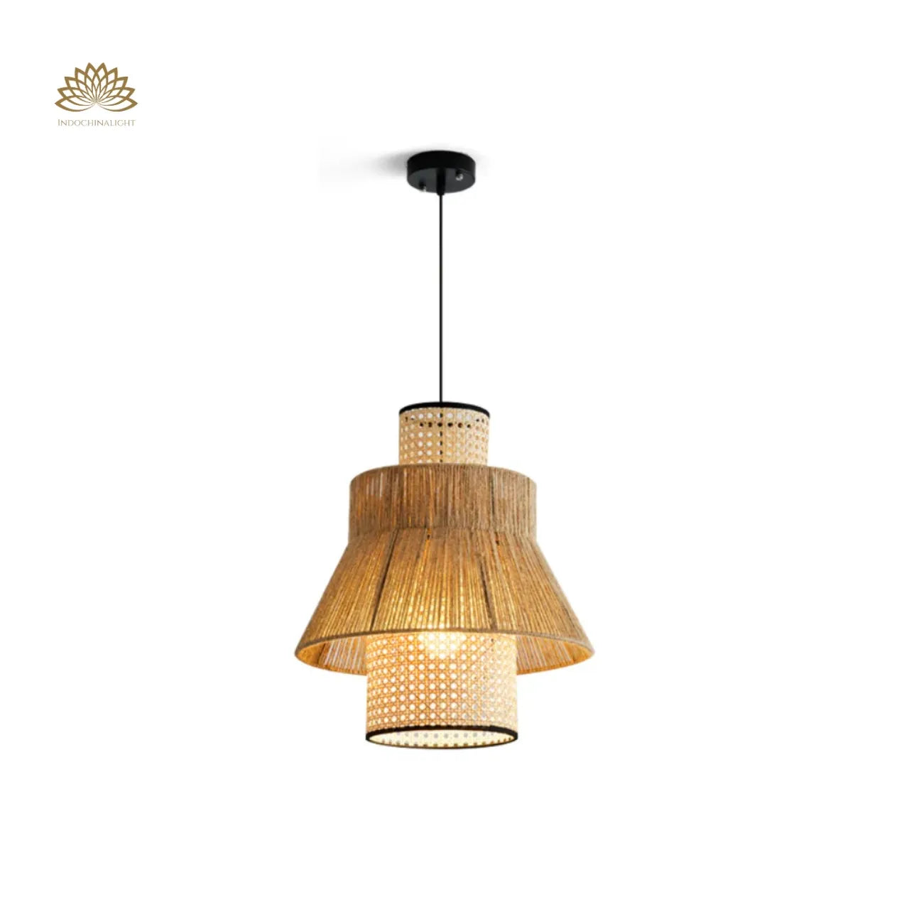 laika rattan small pendant light with cord