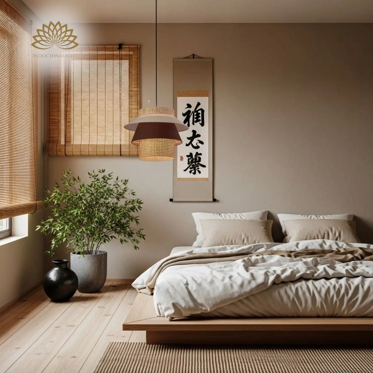 Lampa Multi Tier Rattan Pendant Light for bedroom