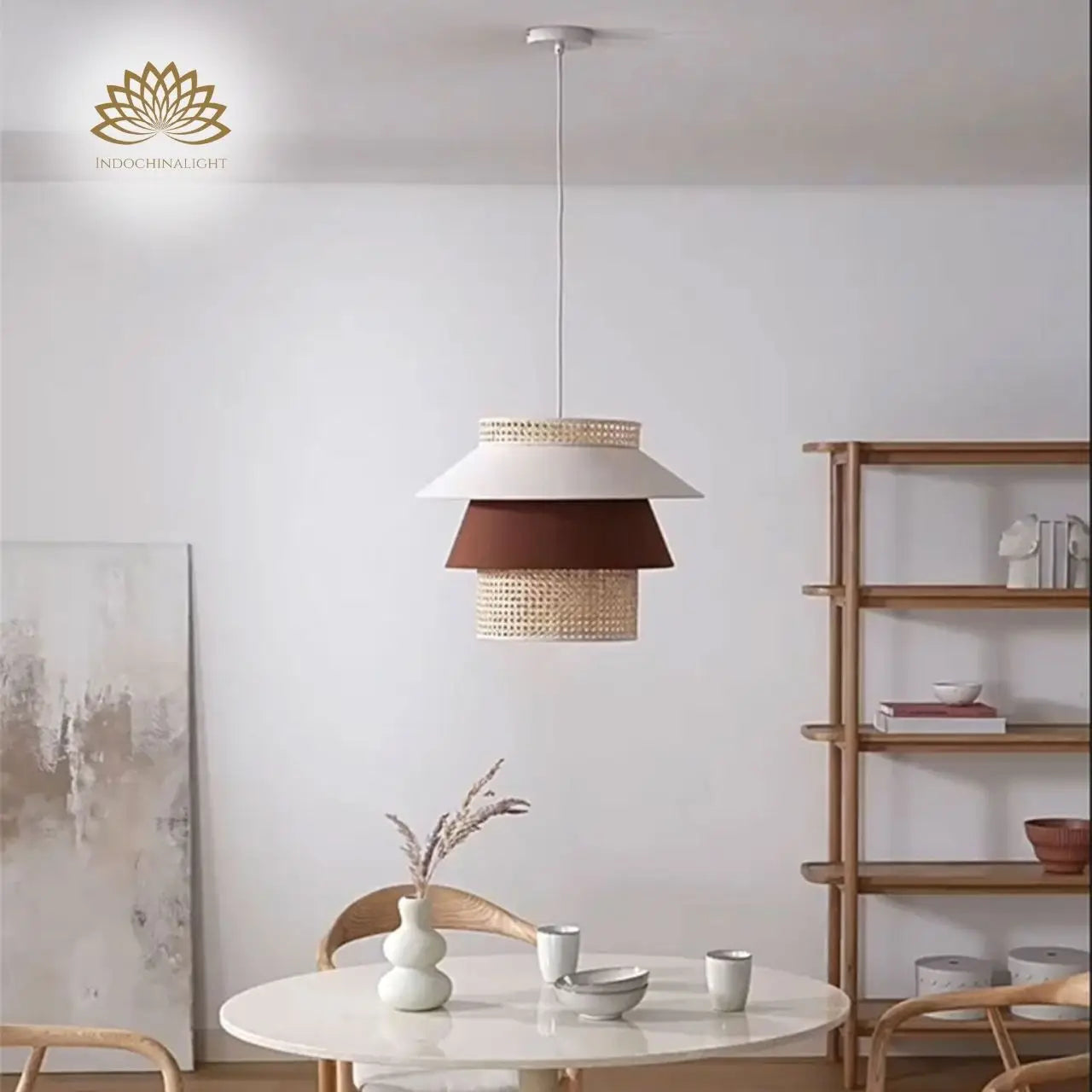 Lampa Multi Tier Rattan Pendant Light for dining room