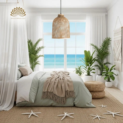Lampada Natural Bamboo Pendant Light for bedroom