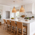 Lana Boho Large Wicker Rattan Pendant Light