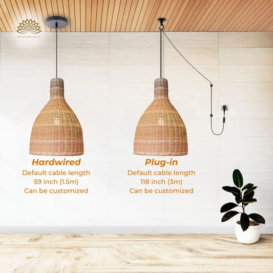 Lana Large Wicker Pendant Light's accessories type