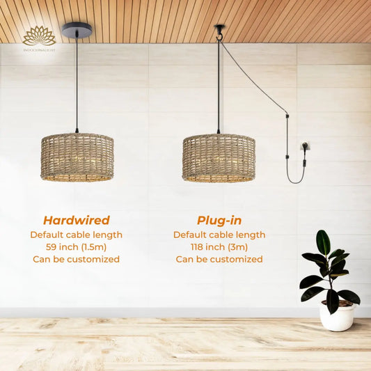 Lannister Wicker Ceiling Light's accessories type