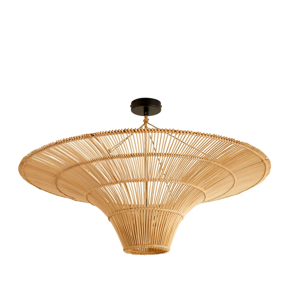 large outdoor rattan ceiling light