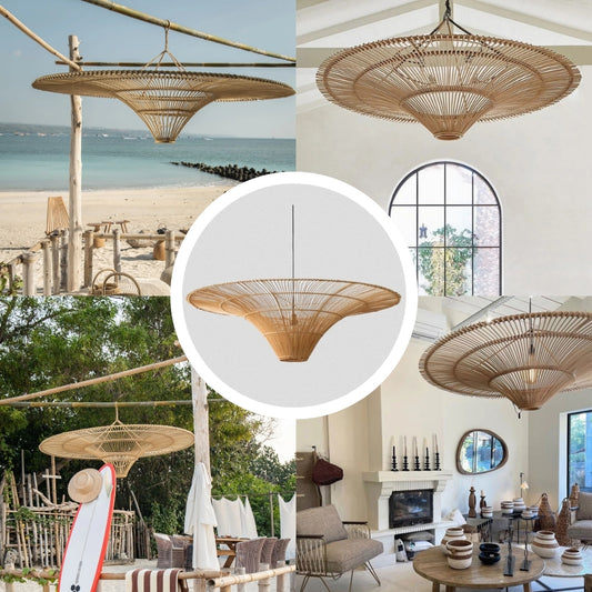 large outdoor rattan pendant light for room