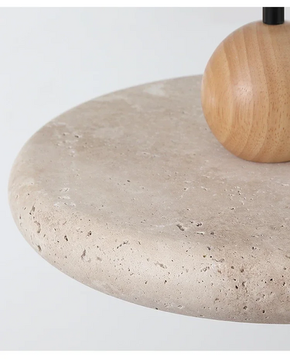 Light Shade of Mannelli Wabi Sabi Travertine Stone Pendant Light