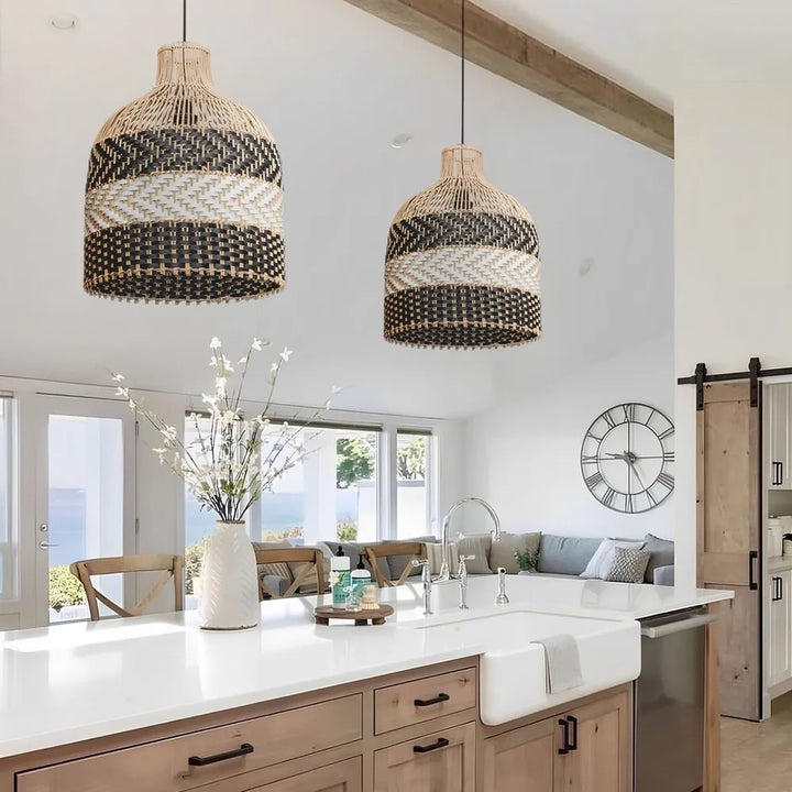 Littleglovo Rattan Basket Pendant Light