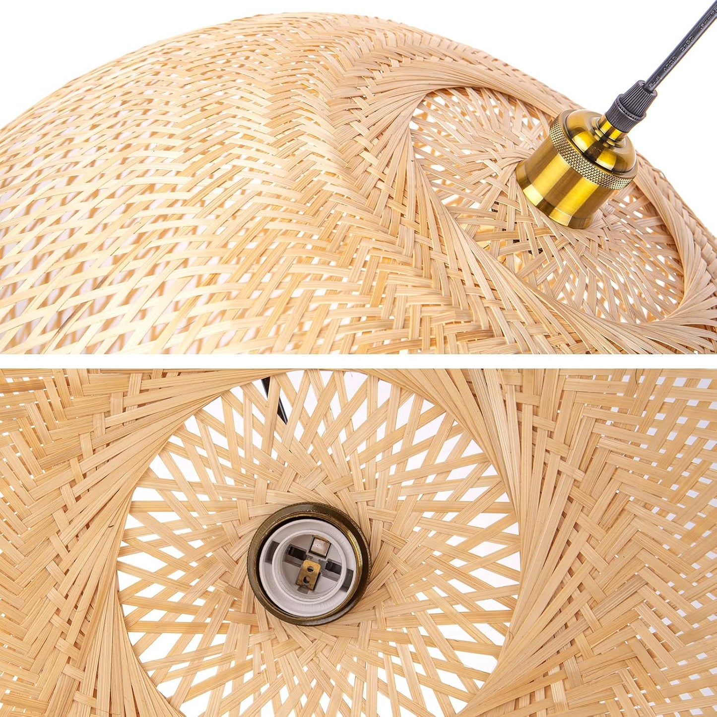 Lucy bamboo pendant round lightshade