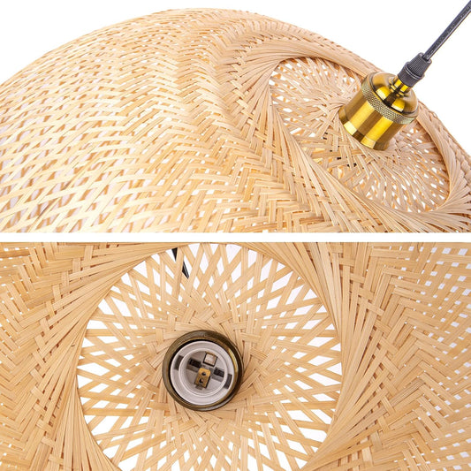 Lucy bamboo pendant round lightshade