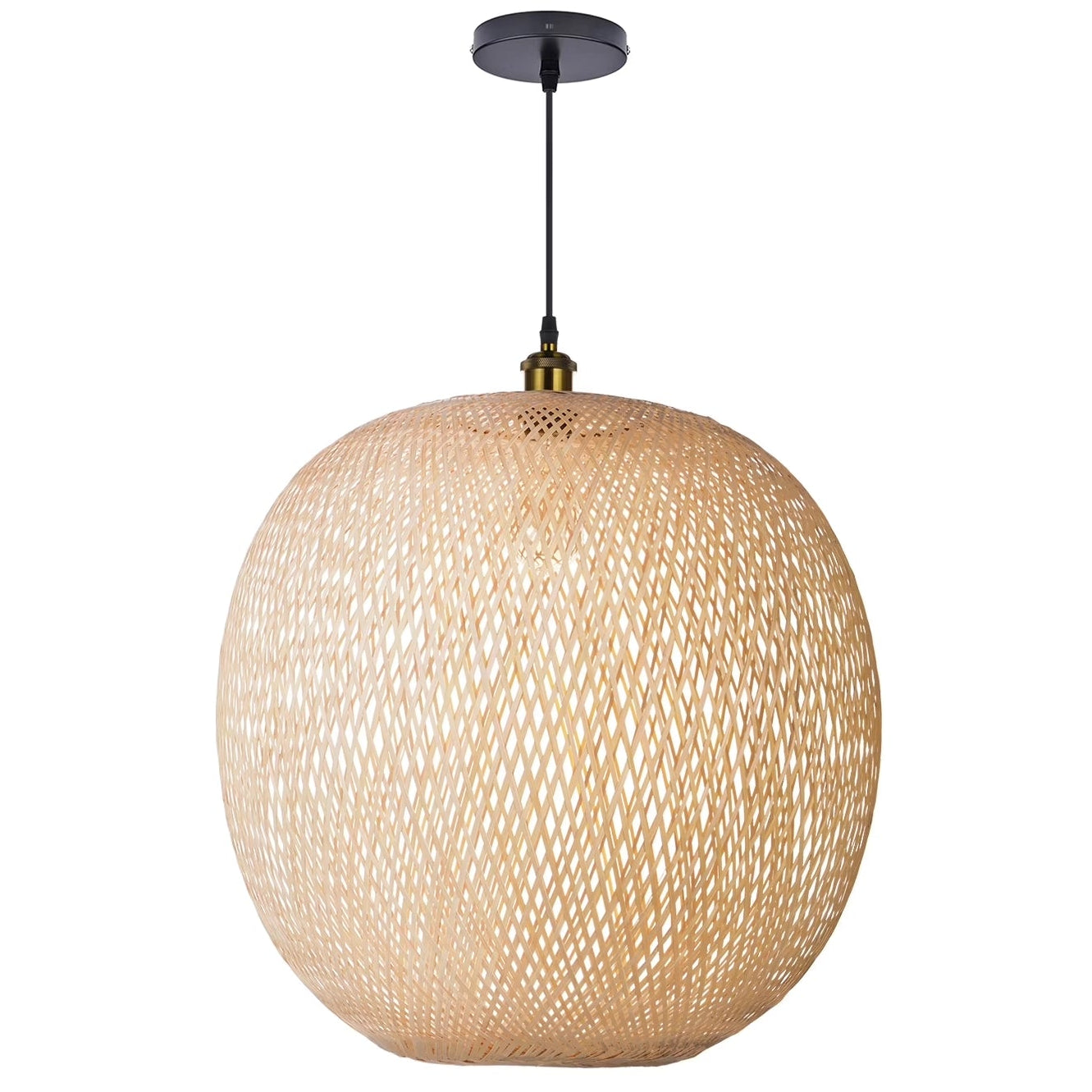 Lucy bamboo round pendant light