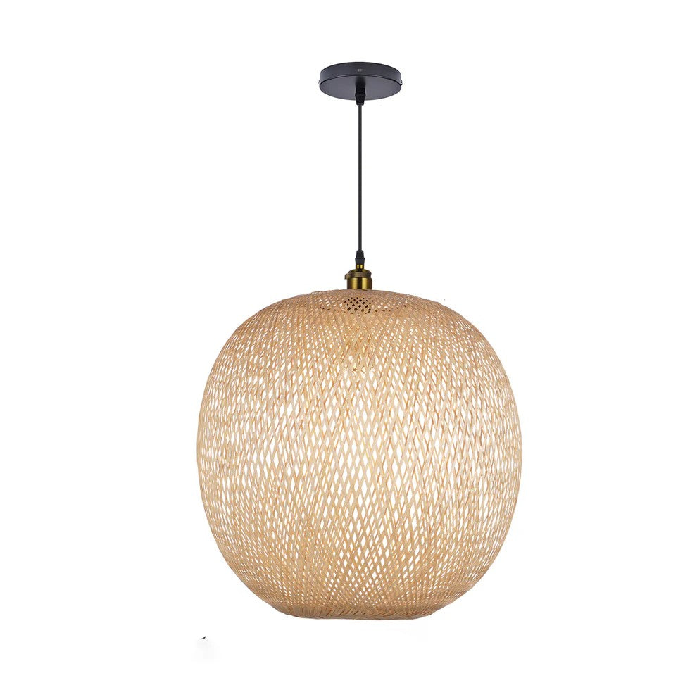 Lucy Round Bamboo Pendant Light